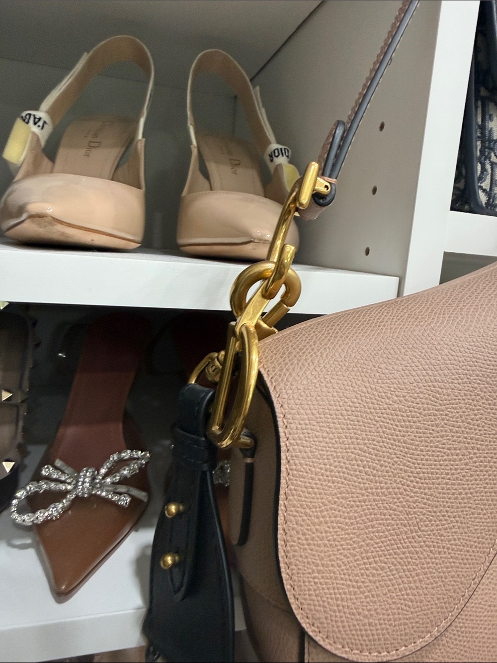 Dior Blush Saddle Bag with Guitar strap - Picture 4 of 9